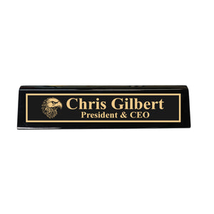 Desk Wedge Name Plate - PERSONALIZED - Eagle - 11 Inches