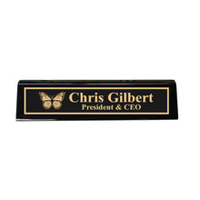 Load image into Gallery viewer, Desk Wedge Name Plate - PERSONALIZED - Butterfly - 11 Inches