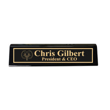 Load image into Gallery viewer, Desk Wedge Name Plate - PERSONALIZED - Kidney - 11 Inches