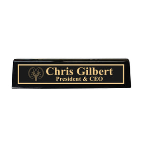 Desk Wedge Name Plate - PERSONALIZED - Kidney - 11 Inches