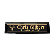 Load image into Gallery viewer, Desk Wedge Name Plate - PERSONALIZED - Moose - 11 Inches