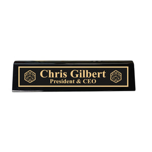 Desk Wedge Name Plate - PERSONALIZED - D20 - 11 Inches