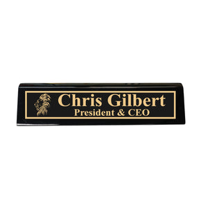 Desk Wedge Name Plate - PERSONALIZED - Lion - 11 Inches