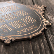 Load image into Gallery viewer, Black - Please Wait to be Seated - French - Plaque Sign 11x7in