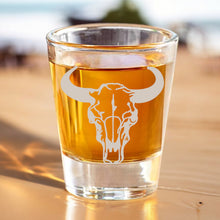 Load image into Gallery viewer, 2oz Bull Skull Shot glass