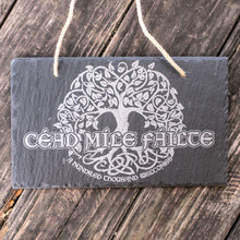 Load image into Gallery viewer, Sign - Slate - Cead Mile Failte - 12x7in