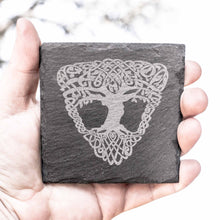 Load image into Gallery viewer, Coaster - Slate - Celtic Tree of LIfe - SET OF 2