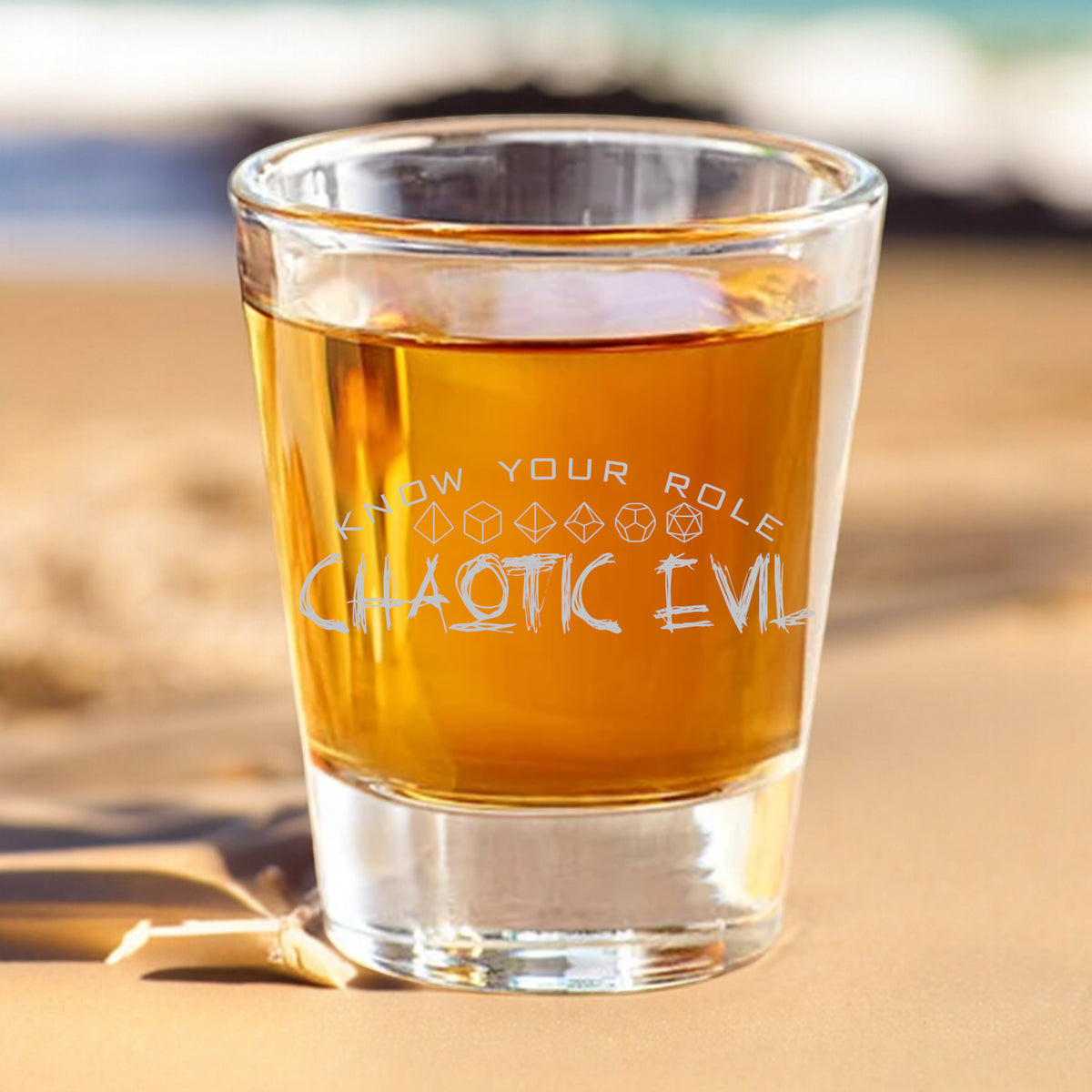 2oz Neutral Evil - Know Your Role - Shot Glass 2oz Neutral Evil - Know Your Role - Shot Glass
