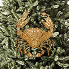 Load image into Gallery viewer, Ornament - Crab - Raw Wood