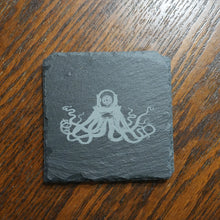 Load image into Gallery viewer, Coaster - Slate - Steampunk Octopus - SET OF 2