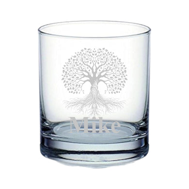 Rocks Glass - PERSONALIZED - Celtic Tree of Life - Double Old Fashioned