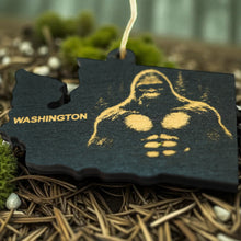 Load image into Gallery viewer, Ornament - Black - Washington State with Bigfoot