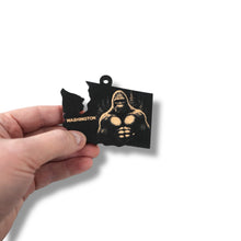 Load image into Gallery viewer, Ornament - Black - Washington State with Bigfoot