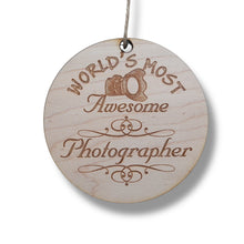 Load image into Gallery viewer, Worlds most Awesome Photographer - Ornament