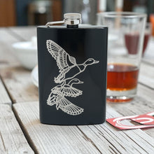 Load image into Gallery viewer, 8oz BLACK Ducks Flask