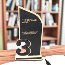 Load image into Gallery viewer, Award - Trophy Award 1st 2nd 3rd Place - 9x5 Inches