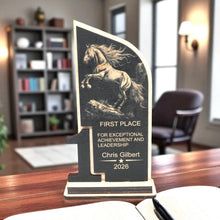 Load image into Gallery viewer, Award - Trophy - PERSONALIZED - Horse - 1st 2nd 3rd Place - 9x5 Inches