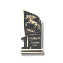 Load image into Gallery viewer, Award - Trophy - PERSONALIZED - Horse - 1st 2nd 3rd Place - 9x5 Inches