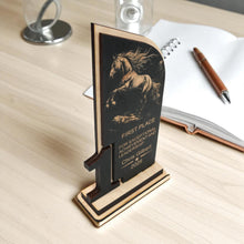 Load image into Gallery viewer, Award - Trophy - PERSONALIZED - Horse - 1st 2nd 3rd Place - 9x5 Inches