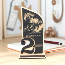 Load image into Gallery viewer, Award - Trophy - CUSTOM - Horse - 1st 2nd 3rd Place - 9x5 Inches