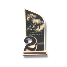 Load image into Gallery viewer, Award - Trophy - CUSTOM - Horse - 1st 2nd 3rd Place - 9x5 Inches