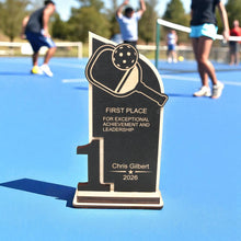 Load image into Gallery viewer, Trophy Award - PERSONALIZED - Pickleball - 1st 2nd 3rd Place - 9x5 Inches