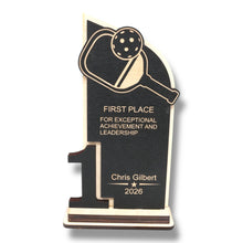 Load image into Gallery viewer, Trophy Award - PERSONALIZED - Pickleball - 1st 2nd 3rd Place - 9x5 Inches