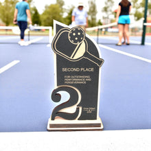 Load image into Gallery viewer, Trophy Award - PERSONALIZED - Pickleball - 1st 2nd 3rd Place - 9x5 Inches