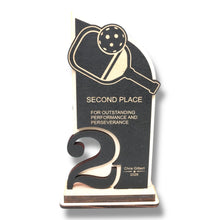 Load image into Gallery viewer, Trophy Award - PERSONALIZED - Pickleball - 1st 2nd 3rd Place - 9x5 Inches