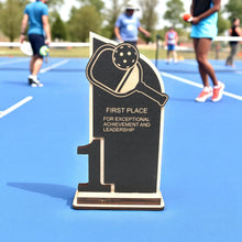 Load image into Gallery viewer, Trophy Award - CUSTOM - Pickleball - 1st 2nd 3rd Place - 9x5 Inches