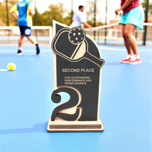 Load image into Gallery viewer, Trophy Award - CUSTOM - Pickleball - 1st 2nd 3rd Place - 9x5 Inches