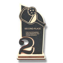 Load image into Gallery viewer, Trophy Award - CUSTOM - Pickleball - 1st 2nd 3rd Place - 9x5 Inches