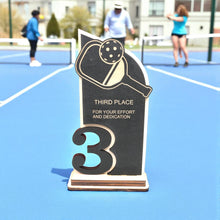Load image into Gallery viewer, Trophy Award - CUSTOM - Pickleball - 1st 2nd 3rd Place - 9x5 Inches