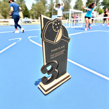 Load image into Gallery viewer, Trophy Award - CUSTOM - Pickleball - 1st 2nd 3rd Place - 9x5 Inches