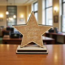 Load image into Gallery viewer, Award - CUSTOM - Employee Of The Month Star with STAND