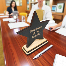 Load image into Gallery viewer, Award - CUSTOM - Employee Of The Month Star with STAND