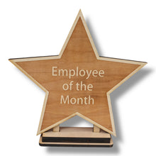 Load image into Gallery viewer, Award - CUSTOM - Employee Of The Month Star with STAND