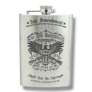 8oz - Stainless Steel - 2nd Amendment