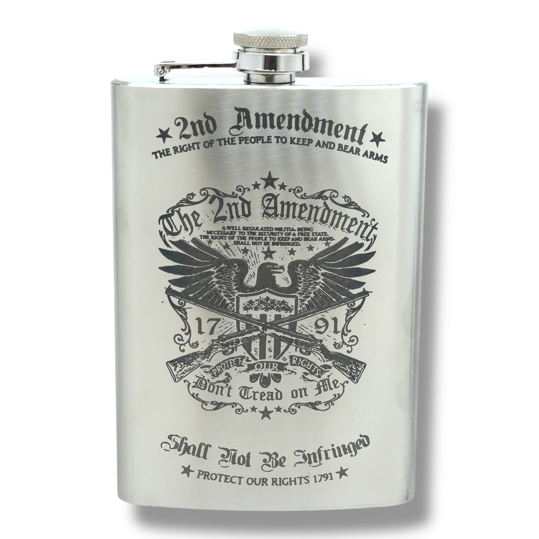 8oz - Stainless Steel - 2nd Amendment