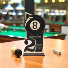 Load image into Gallery viewer, Trophy Award - PERSONALIZED - Billiards Pool - 1st 2nd 3rd Place - 9x5 Inches