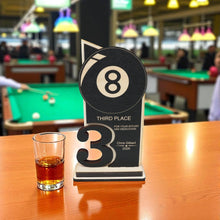 Load image into Gallery viewer, Trophy Award - PERSONALIZED - Billiards Pool - 1st 2nd 3rd Place - 9x5 Inches