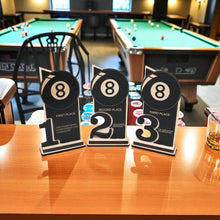 Load image into Gallery viewer, Trophy Award - CUSTOM - Billiards Pool - 1st 2nd 3rd Place - 9x5 Inches