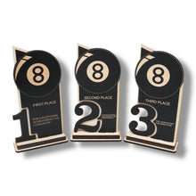 Load image into Gallery viewer, Trophy Award - CUSTOM - Billiards Pool - 1st 2nd 3rd Place - 9x5 Inches