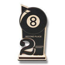 Load image into Gallery viewer, Trophy Award - CUSTOM - Billiards Pool - 1st 2nd 3rd Place - 9x5 Inches
