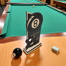 Load image into Gallery viewer, Trophy Award - CUSTOM - Billiards Pool - 1st 2nd 3rd Place - 9x5 Inches