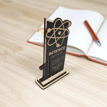 Load image into Gallery viewer, Trophy Award - PERSONALIZED - Science - 1st 2nd 3rd Place - 9x5 Inches
