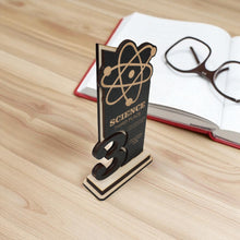 Load image into Gallery viewer, Trophy Award - PERSONALIZED - Science - 1st 2nd 3rd Place - 9x5 Inches