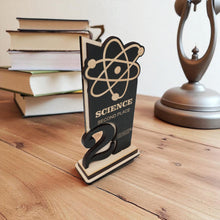 Load image into Gallery viewer, Trophy Award - CUSTOM - Science - 1st 2nd 3rd Place - 9x5 Inches
