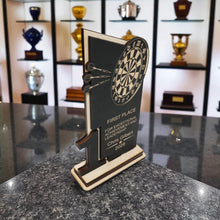 Load image into Gallery viewer, Trophy Award - PERSONALIZED - Darts - 1st 2nd 3rd Place - 9x5 Inches