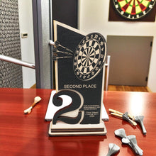 Load image into Gallery viewer, Trophy Award - PERSONALIZED - Darts - 1st 2nd 3rd Place - 9x5 Inches